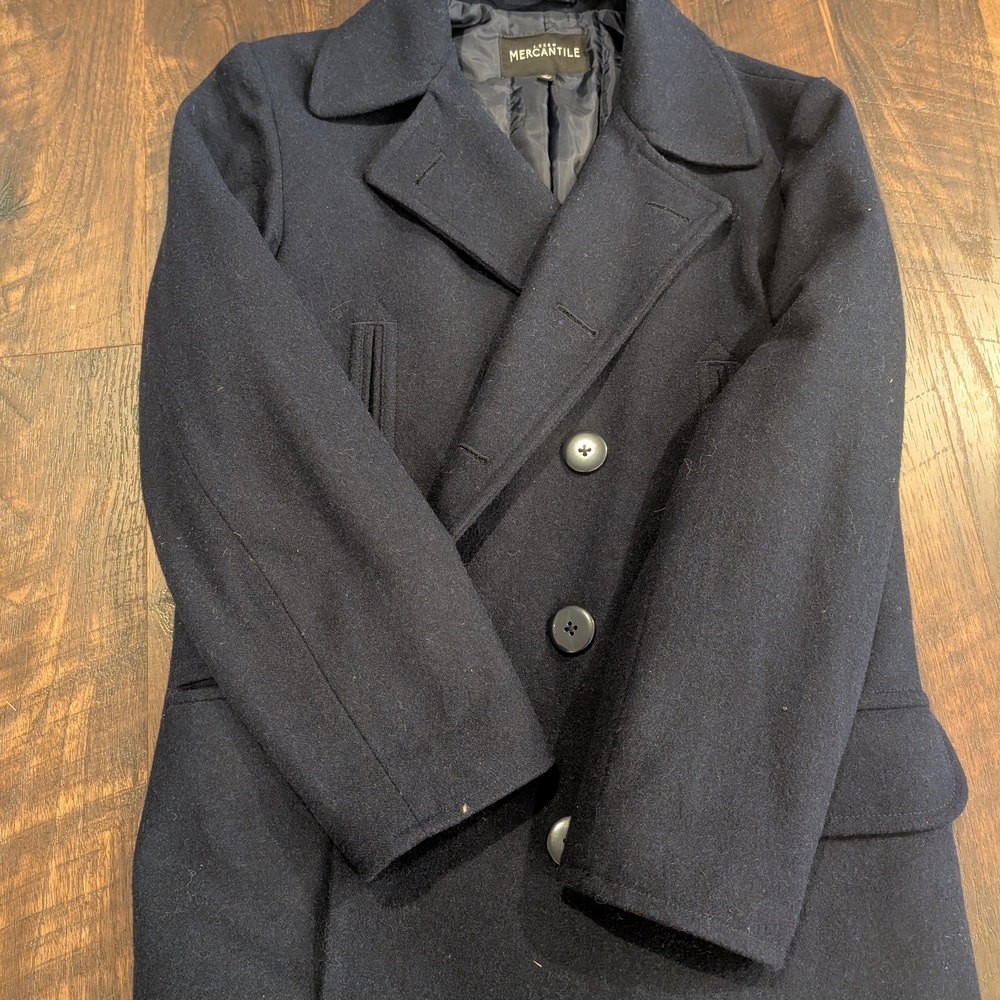 Men's M Navy JCrew Peacoat